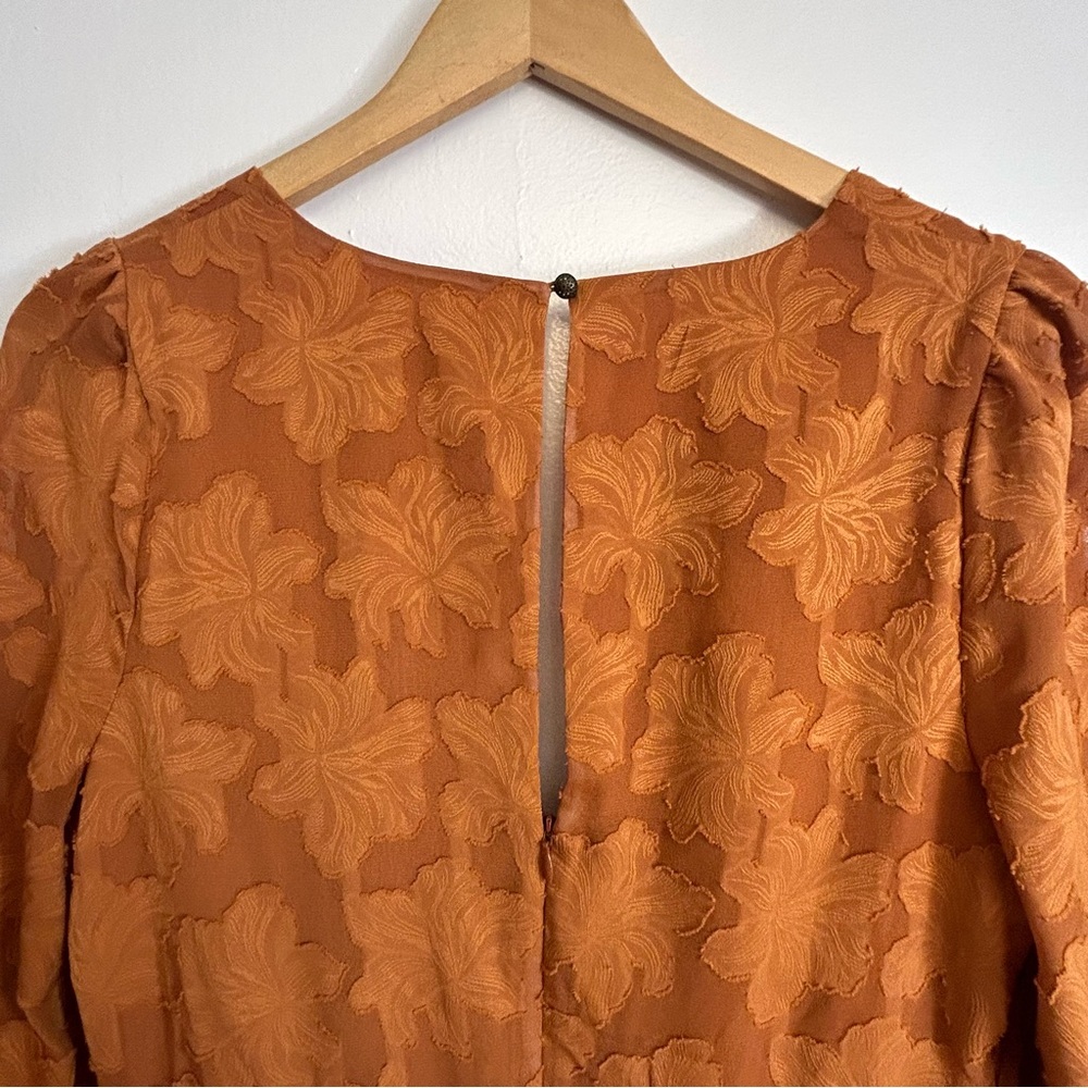 Elegant Orange Floral Dress - Picture 11 of 12